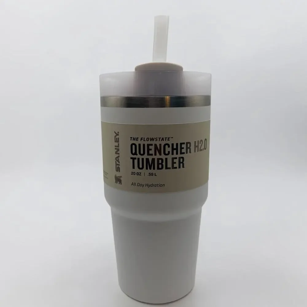 Stanley Quencher H2.0 FlowState Tumbler 20 oz White NWT - Picture 3 of 5